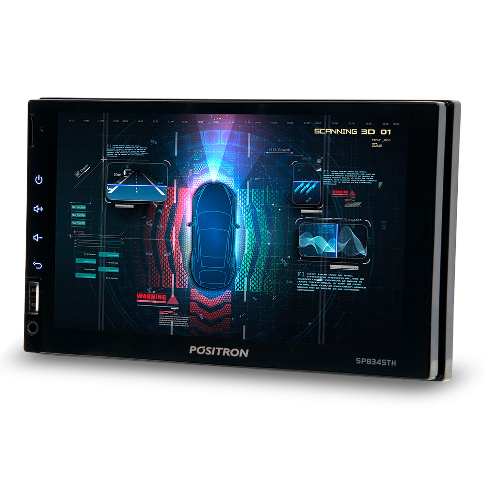 CENTRAL MULTIMIDIA MIRROR CONNECT SP8345TH BLUETOOTH USB SD AUX